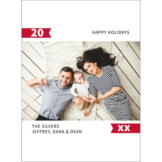 Modern Banner Holiday Photo Cards